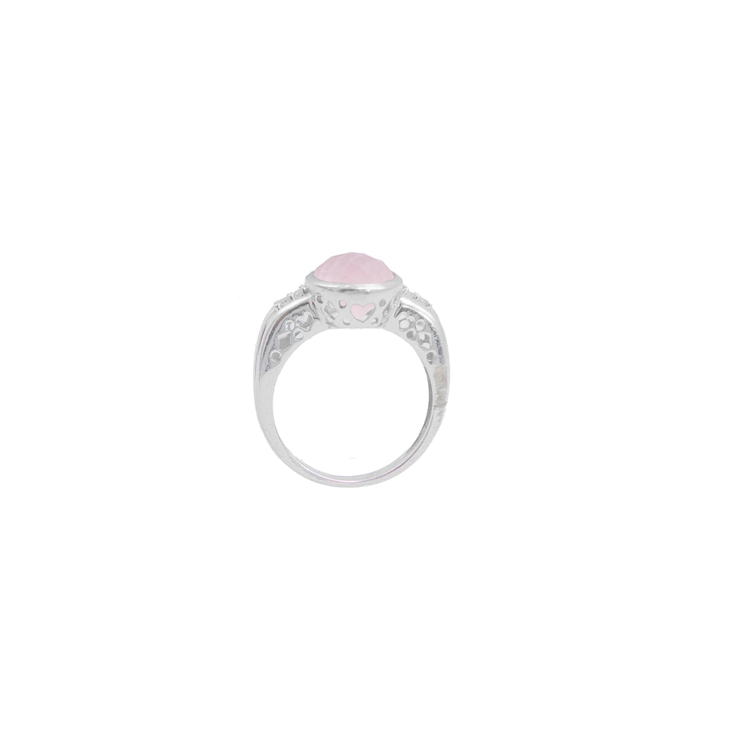 Anillo diseño especial piedra rosa