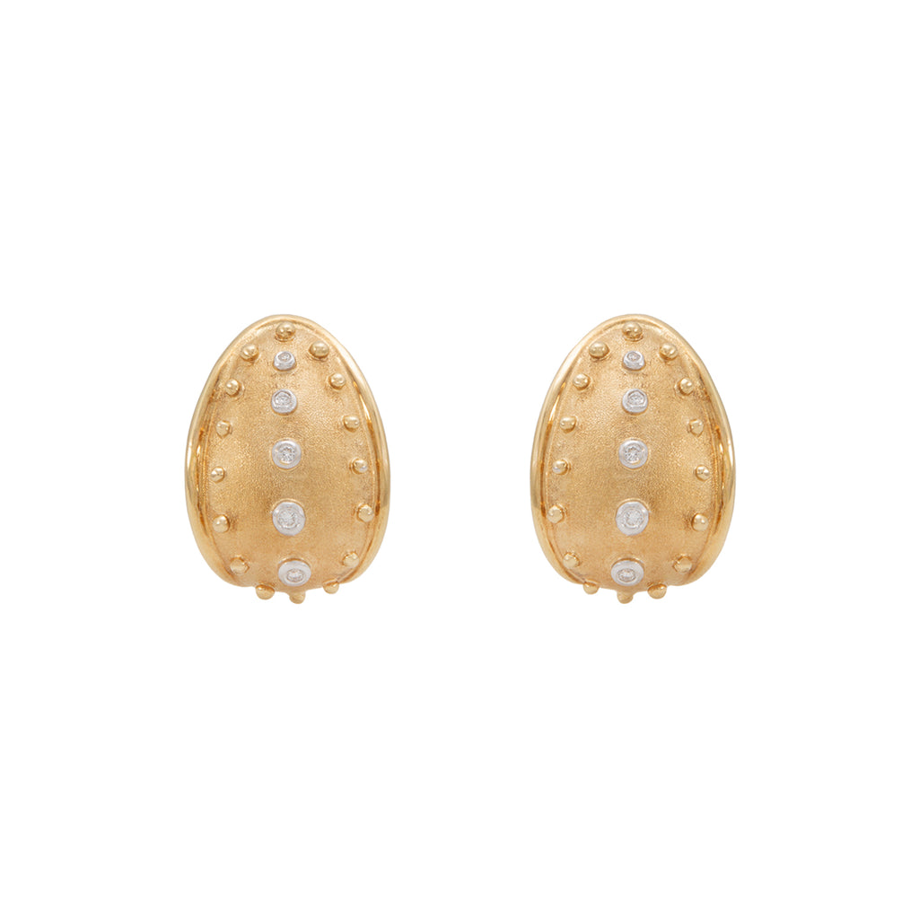 Aretes Ovalados con Diamantes