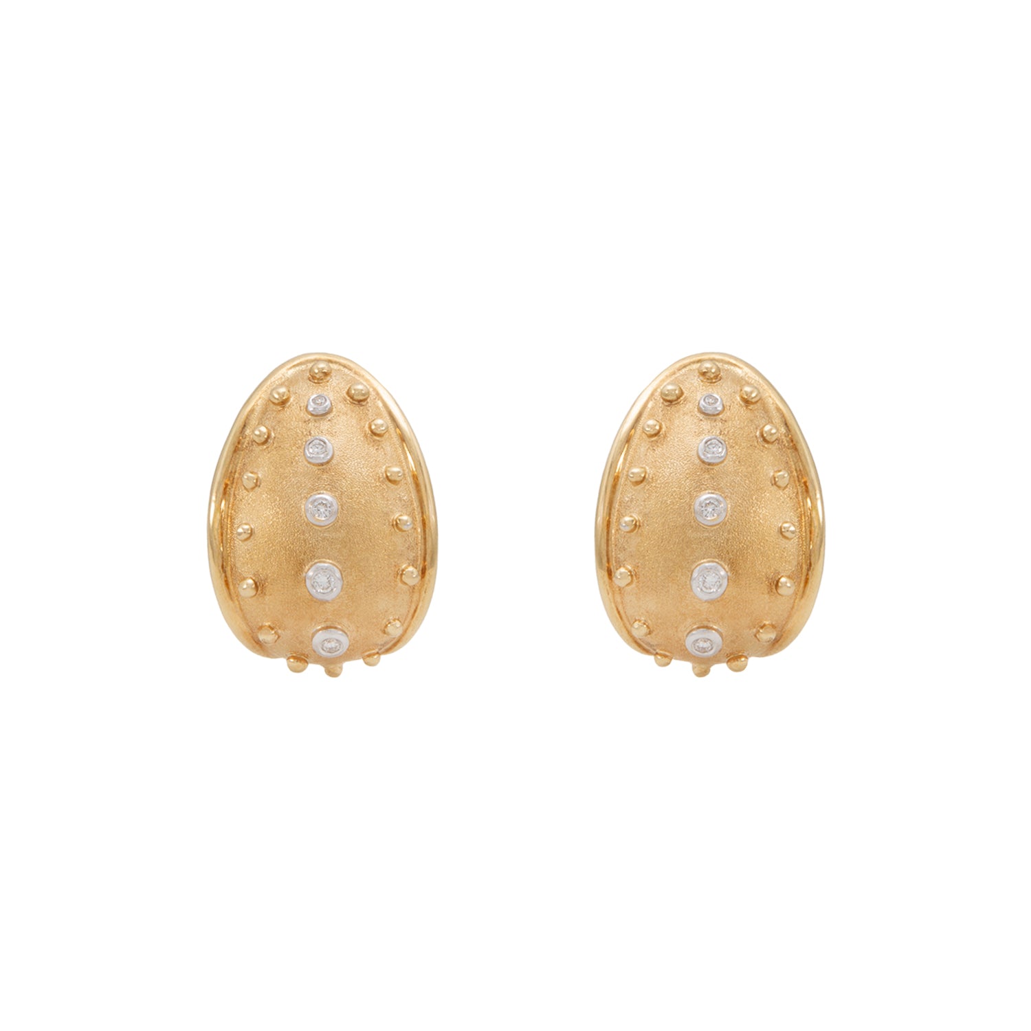 Aretes Ovalados con Diamantes