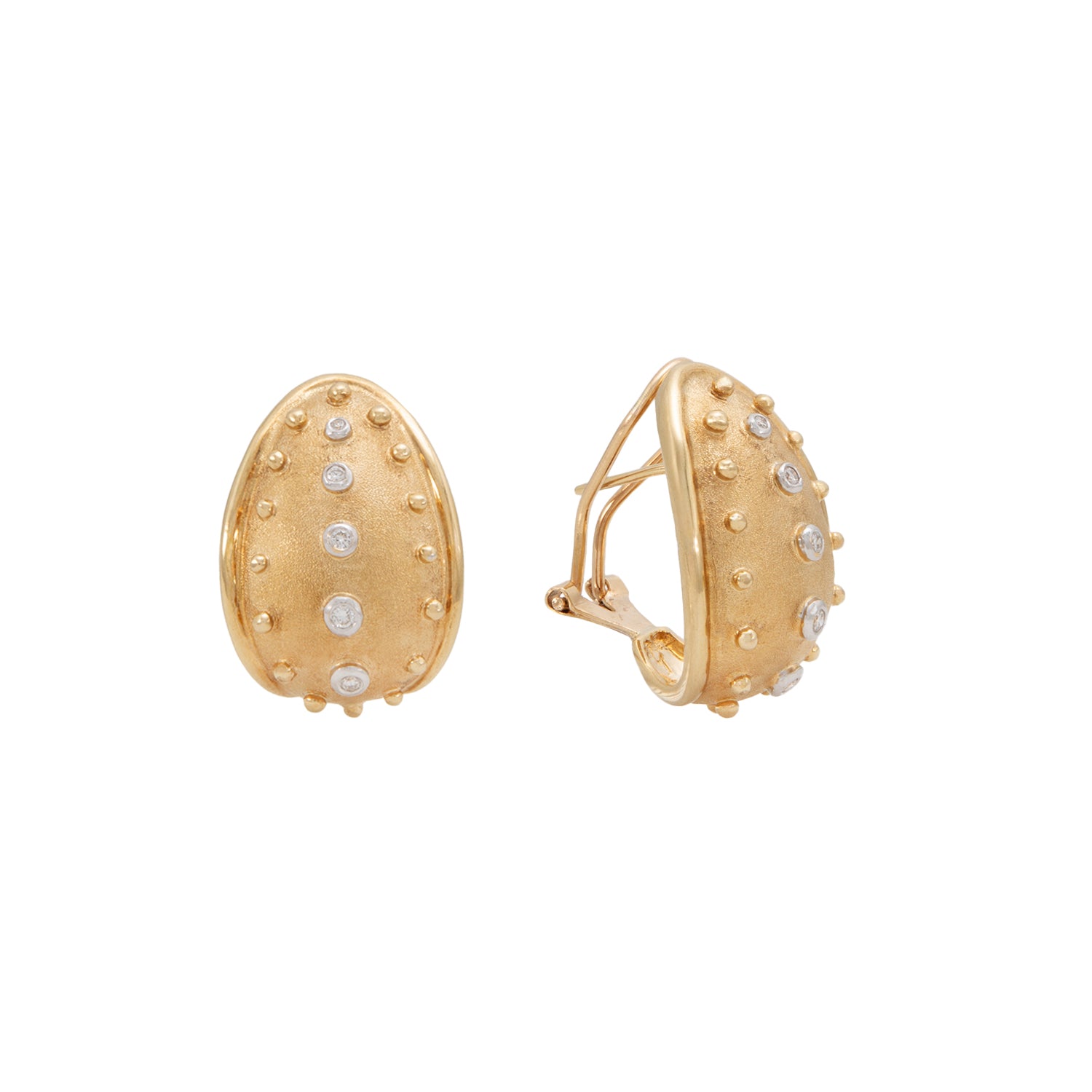 Aretes Ovalados con Diamantes