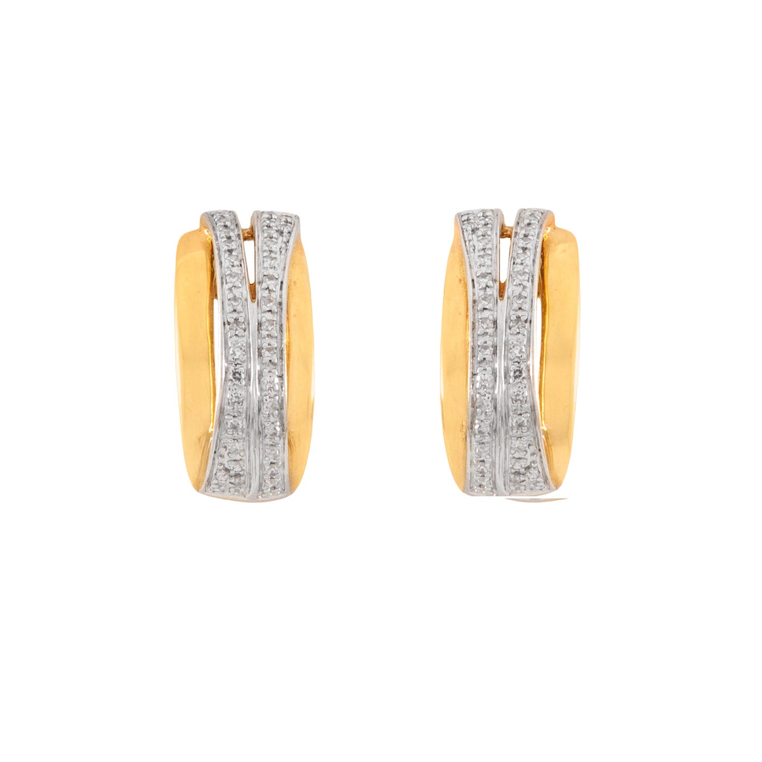 Aretes Oro Dos Tonos