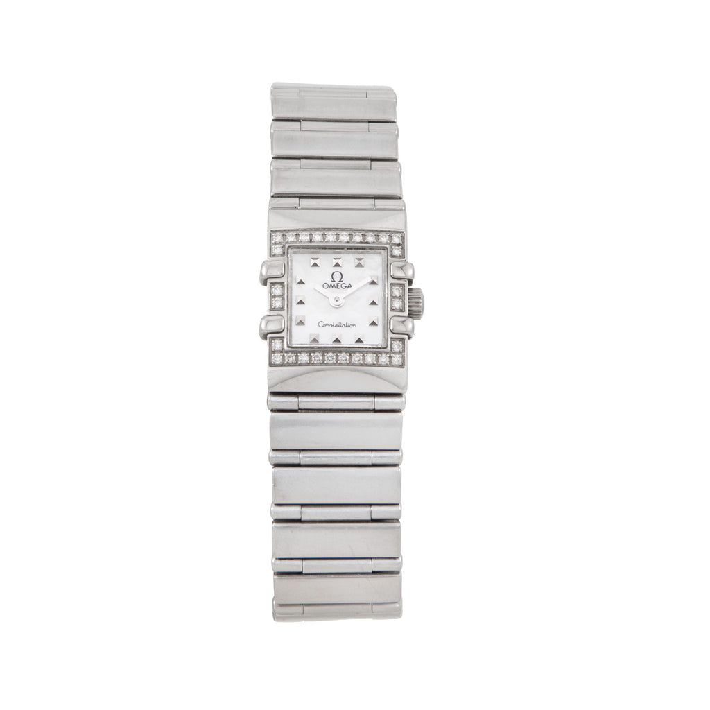 Omega Constellation Quadra en Acero con Bisel de Diamantes 15mm