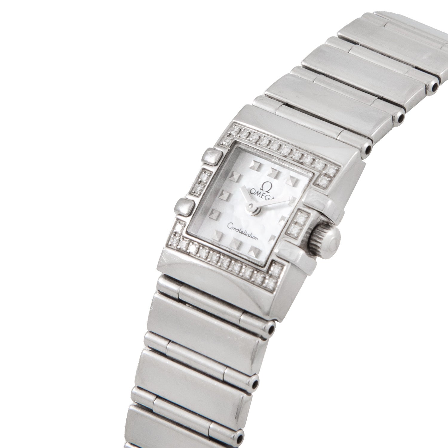 Omega Constellation Quadra en Acero con Bisel de Diamantes 15mm
