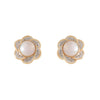 Juego de Aretes y Anillo Diseño Flor 14K con Diamantes