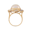Juego de Aretes y Anillo Diseño Flor 14K con Diamantes