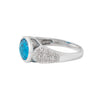 Juego de Anillo y Aretes Piedra Topacio Celeste
