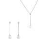 Juego De Collar Y Aretes Colgantes Con Perlas - Boutique San Agustín