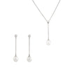 Juego De Collar Y Aretes Colgantes Con Perlas - Boutique San Agustín
