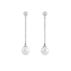 Juego De Collar Y Aretes Colgantes Con Perlas - Boutique San Agustín