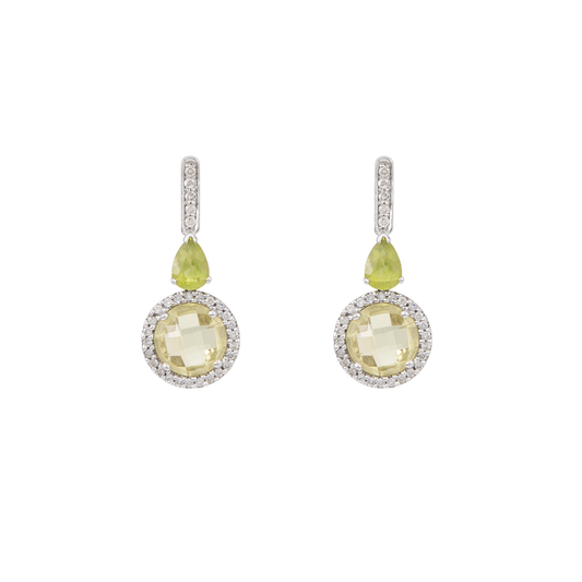 Aretes Cuarzo Verde