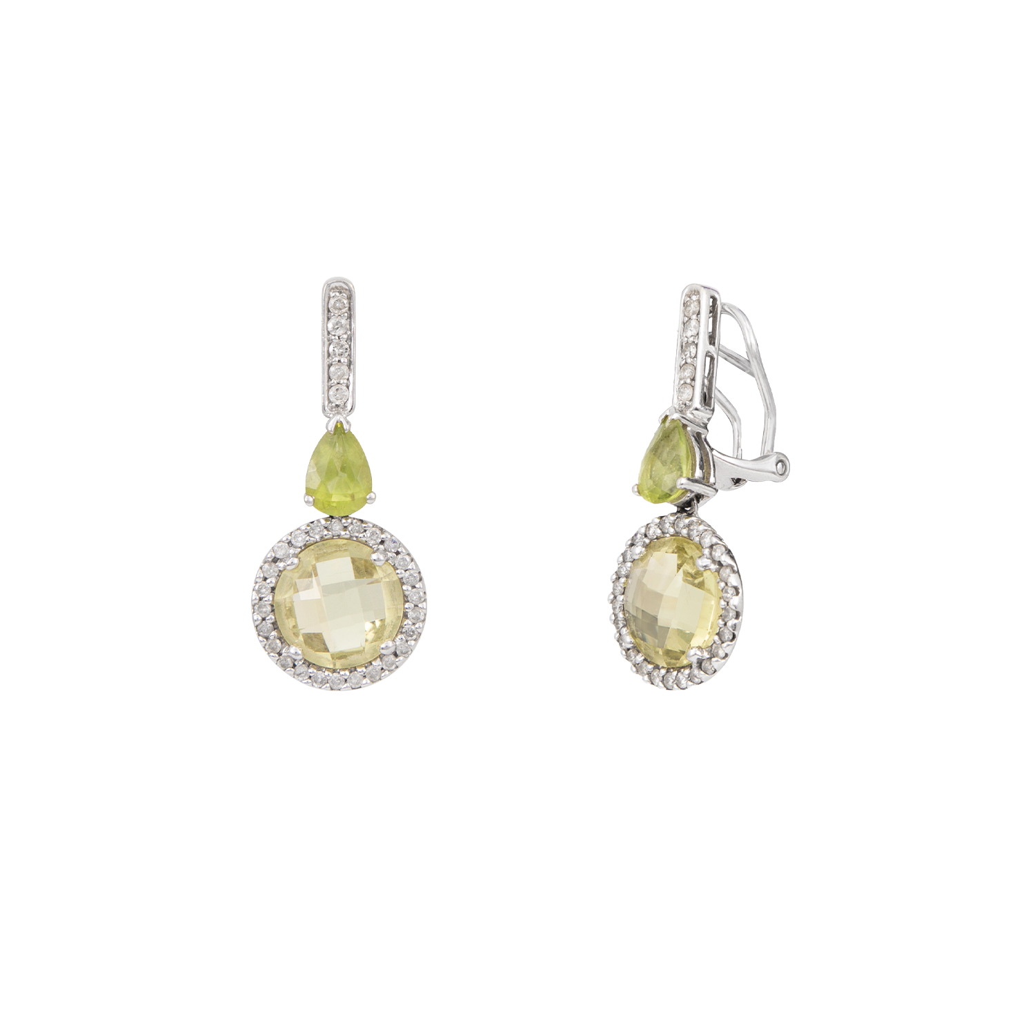 Aretes Cuarzo Verde