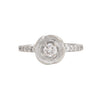 Anillo Solitario Diseño Rosa