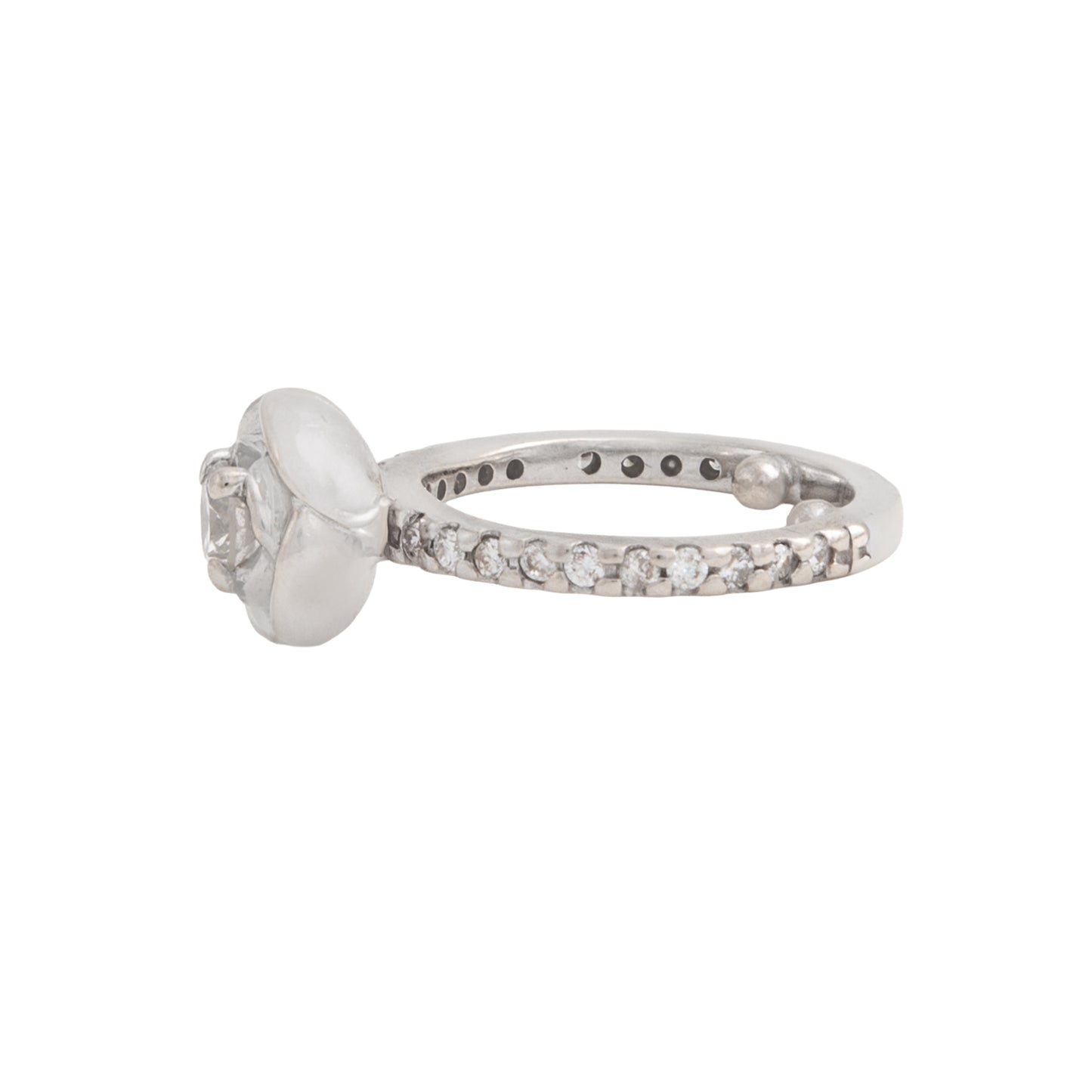 Anillo Solitario Diseño Rosa