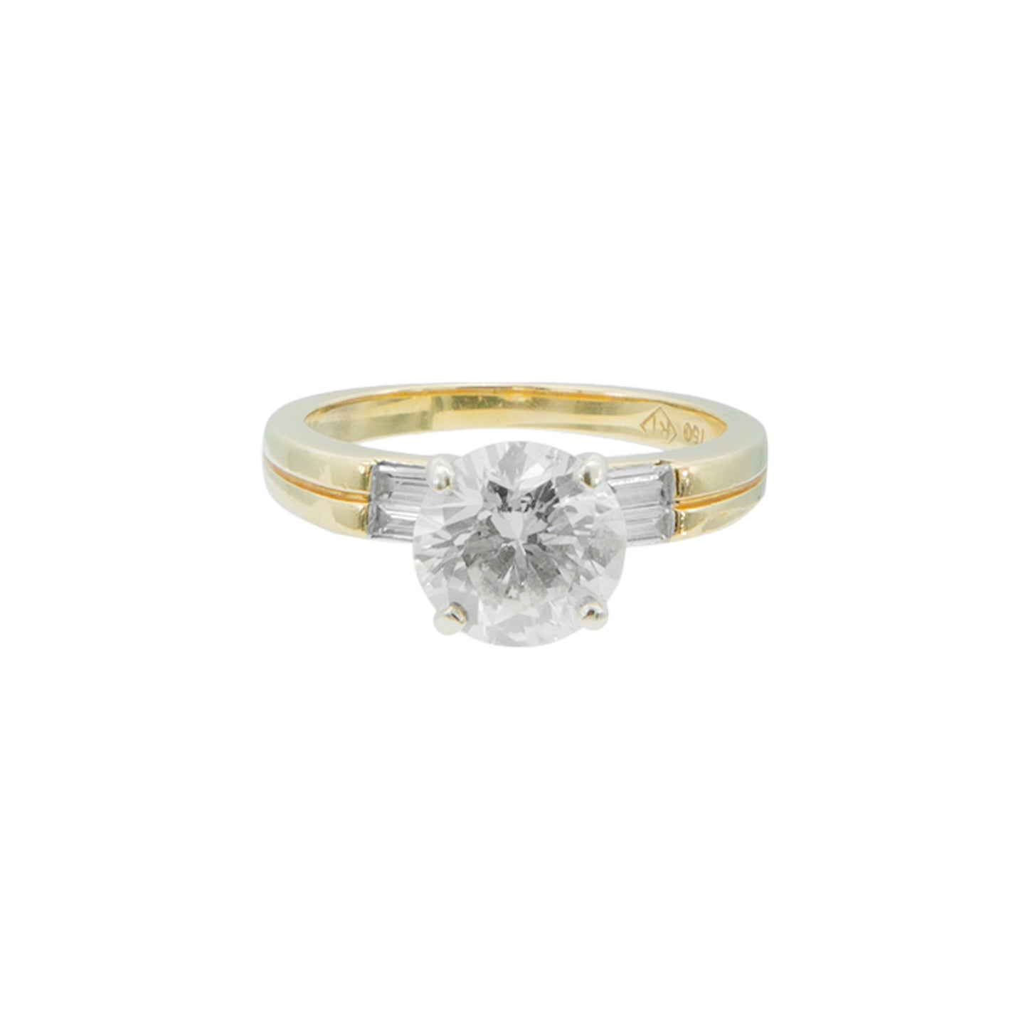 Anillo Solitario en oro amarillo 2.10 CT