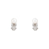 Juego de Anillo y Aretes en Oro Blanco de 14k con Perlas y Diamantes