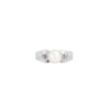 Juego de Anillo y Aretes en Oro Blanco de 14k con Perlas y Diamantes