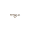 Juego de Aretes y Anillo Diseño Nudo en Oro Blanco de 14k