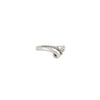 Juego de Aretes y Anillo Diseño Nudo en Oro Blanco de 14k