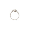 Juego de Aretes y Anillo Diseño Nudo en Oro Blanco de 14k