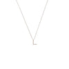 Gargantilla con Dije Letra "L" en Oro Blanco 14K