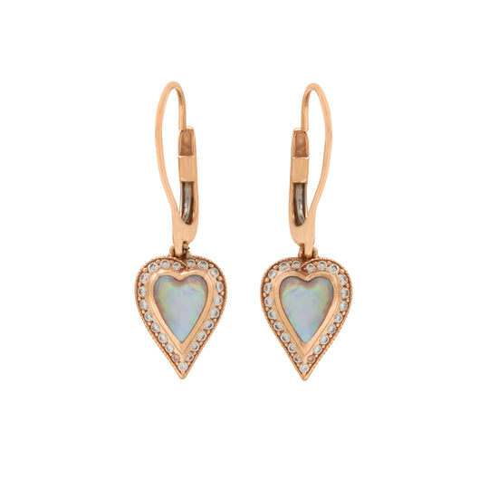 Aretes Largos Diseño Corazón