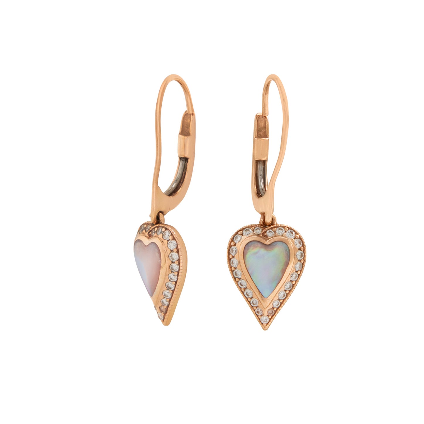 Aretes Largos Diseño Corazón