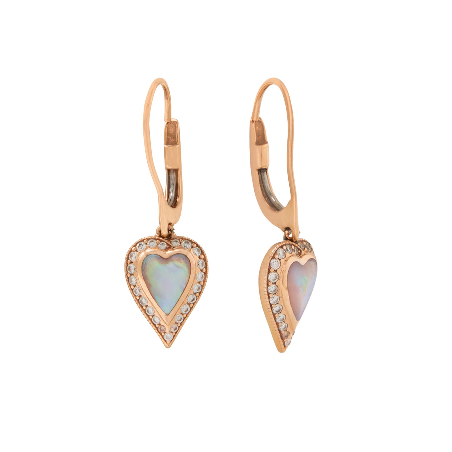 Aretes Largos Diseño Corazón