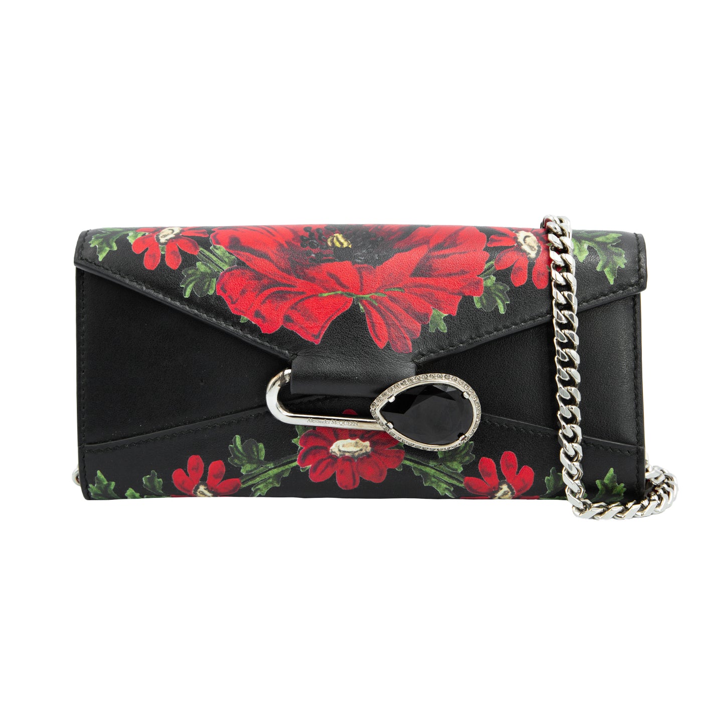 Cartera Floral con cadena