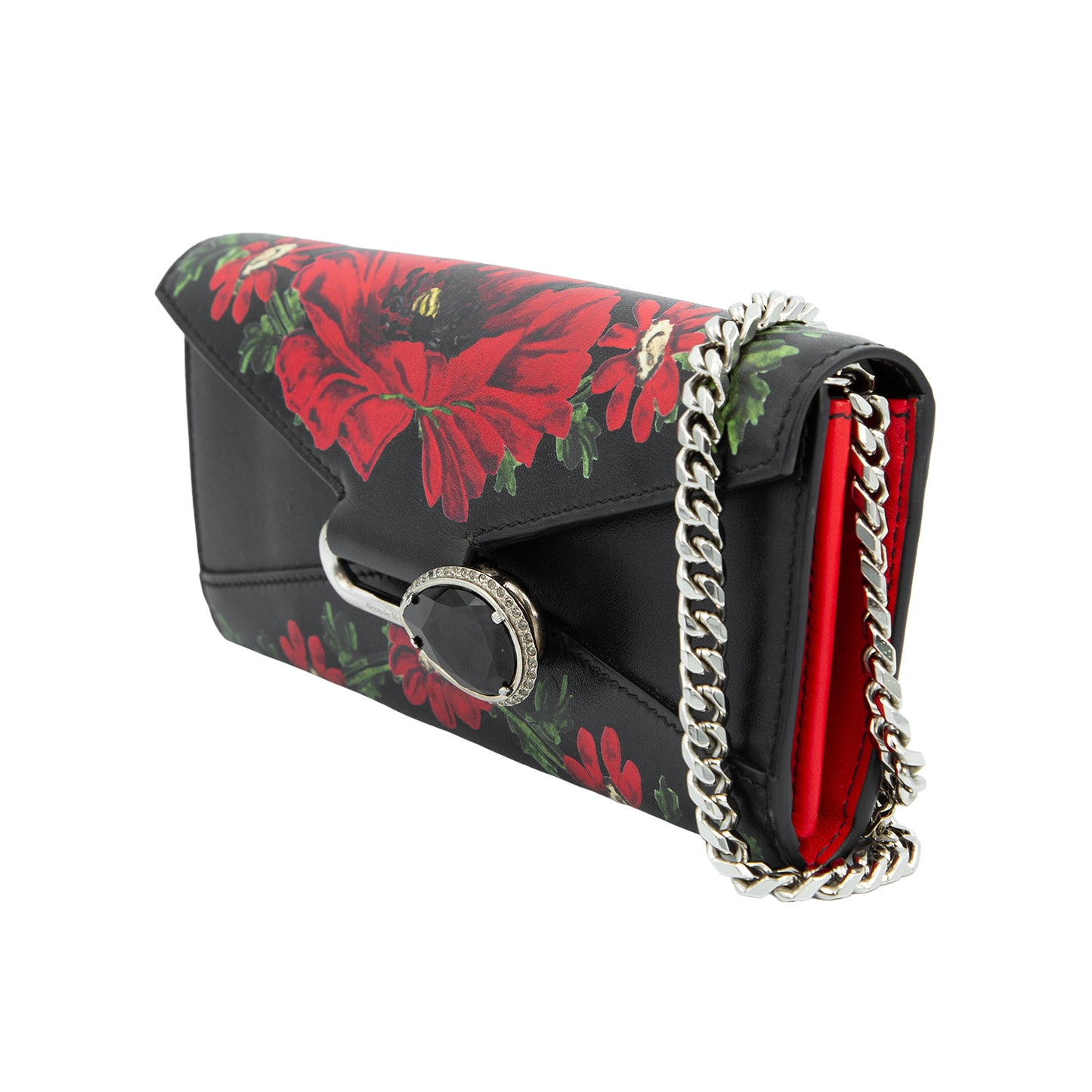 Cartera Floral con cadena