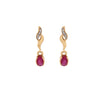 Aretes Diseño Gota 14k