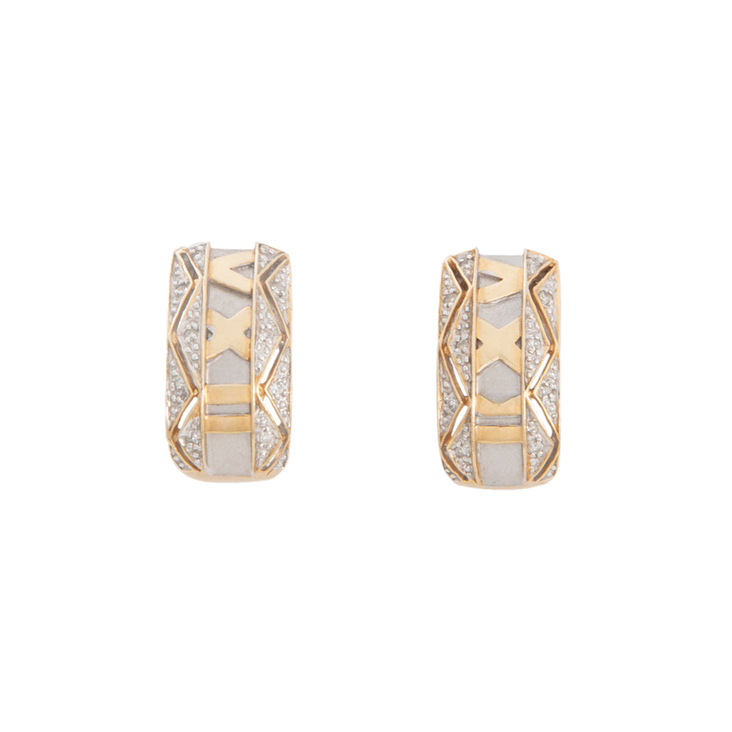 Arracada en Oro Dos Tonos 14K