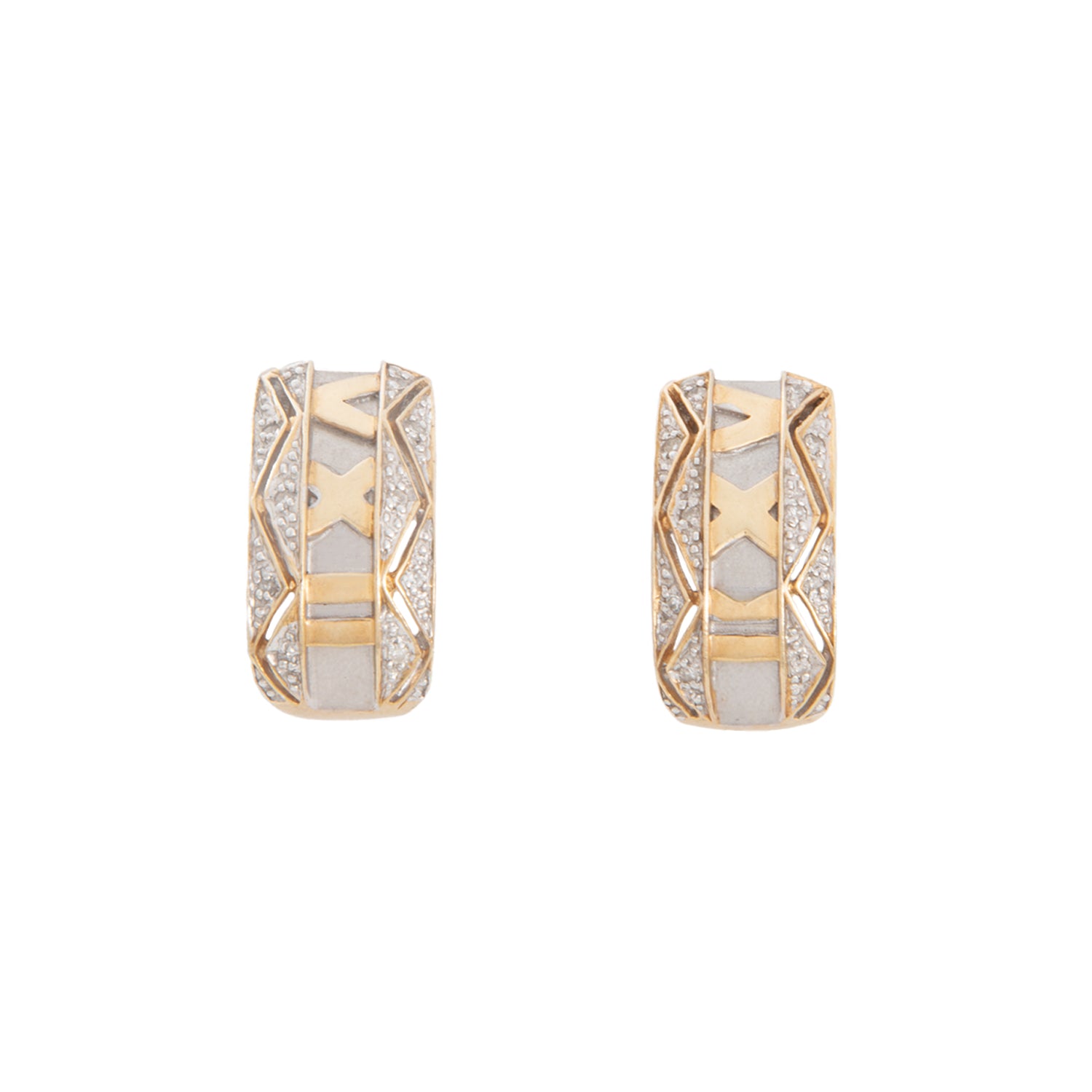 Arracada en Oro Dos Tonos 14K