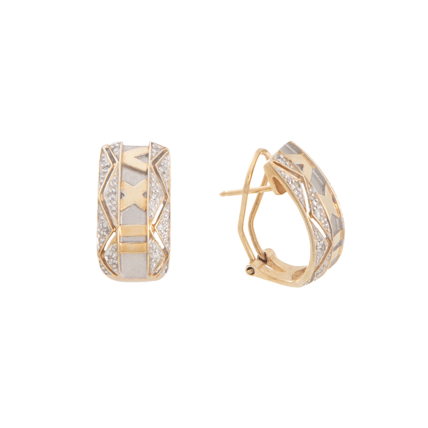 Arracada en Oro Dos Tonos 14K