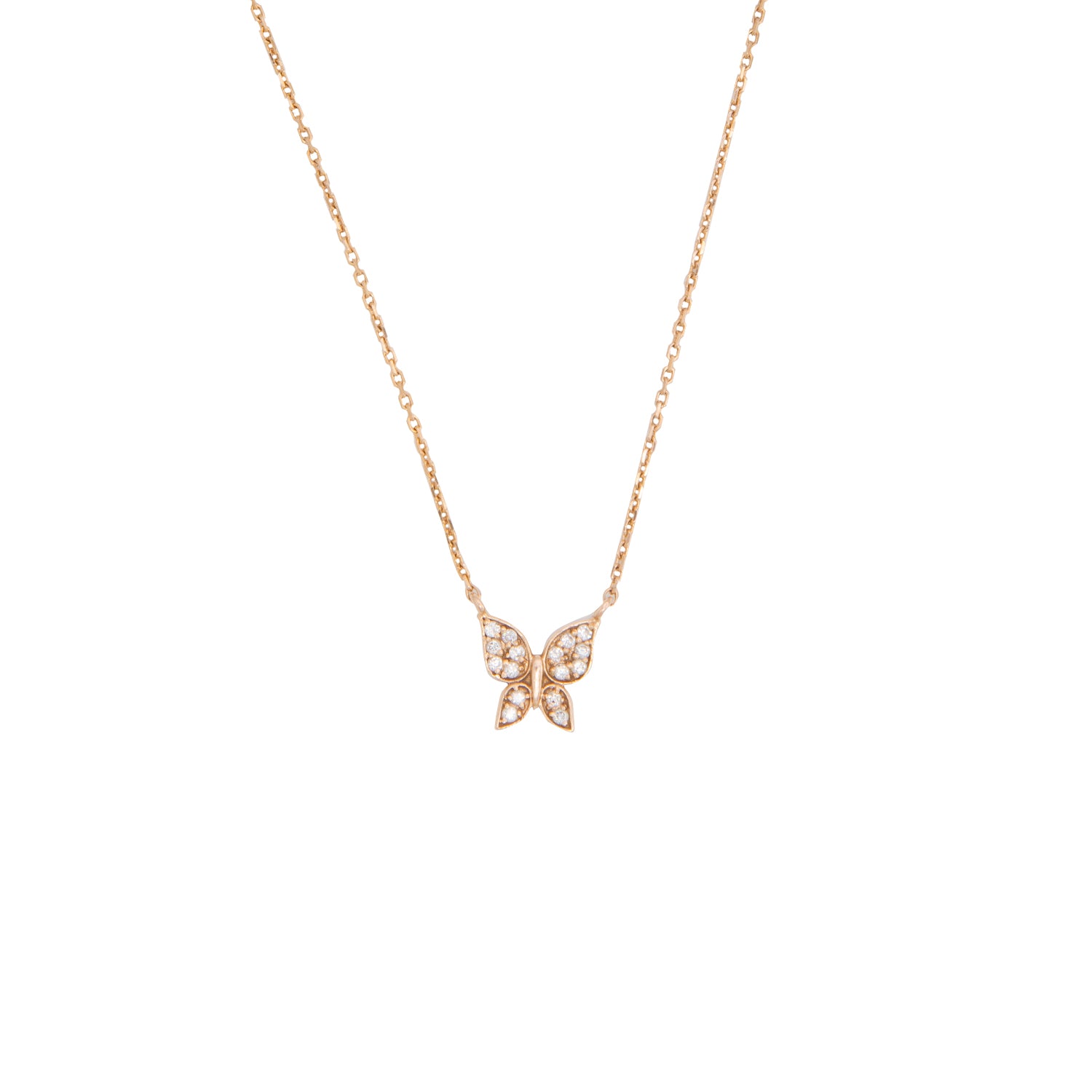 Gargantilla con Mariposa en Oro Amarillo 14K