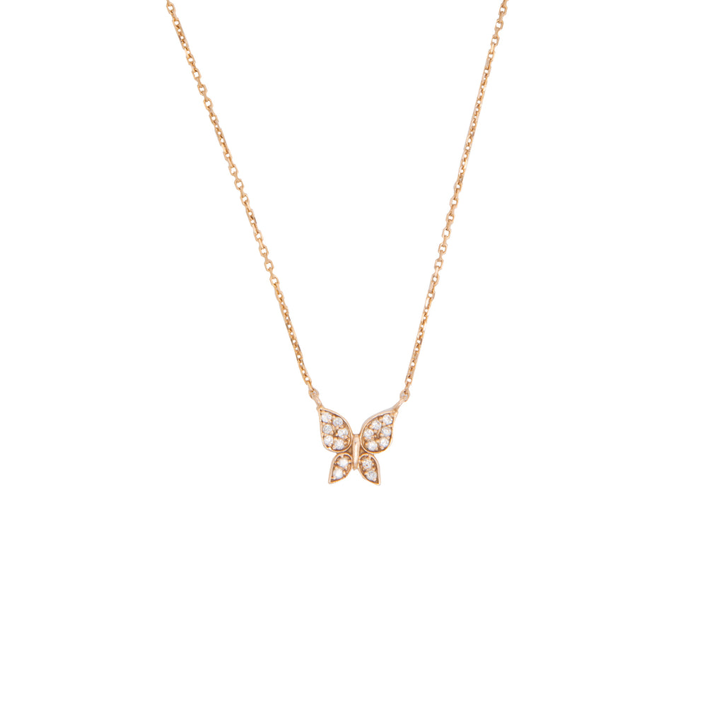 Gargantilla con Mariposa en Oro Amarillo 14K