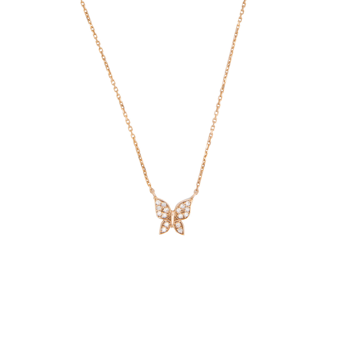 Gargantilla con Mariposa en Oro Amarillo 14K