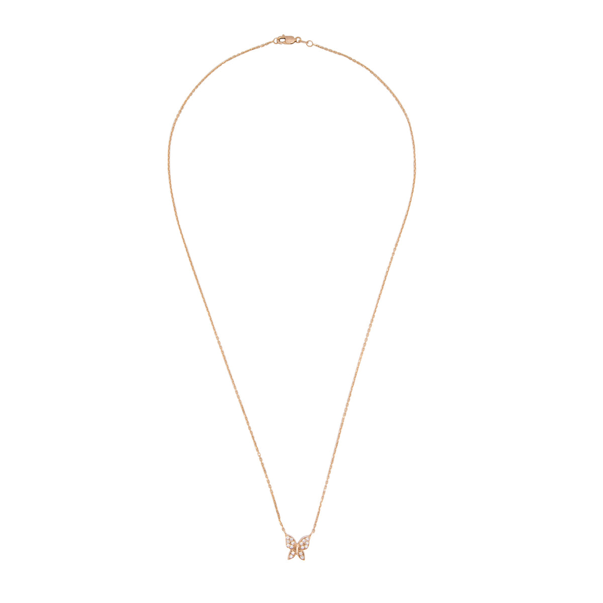 Gargantilla con Mariposa en Oro Amarillo 14K