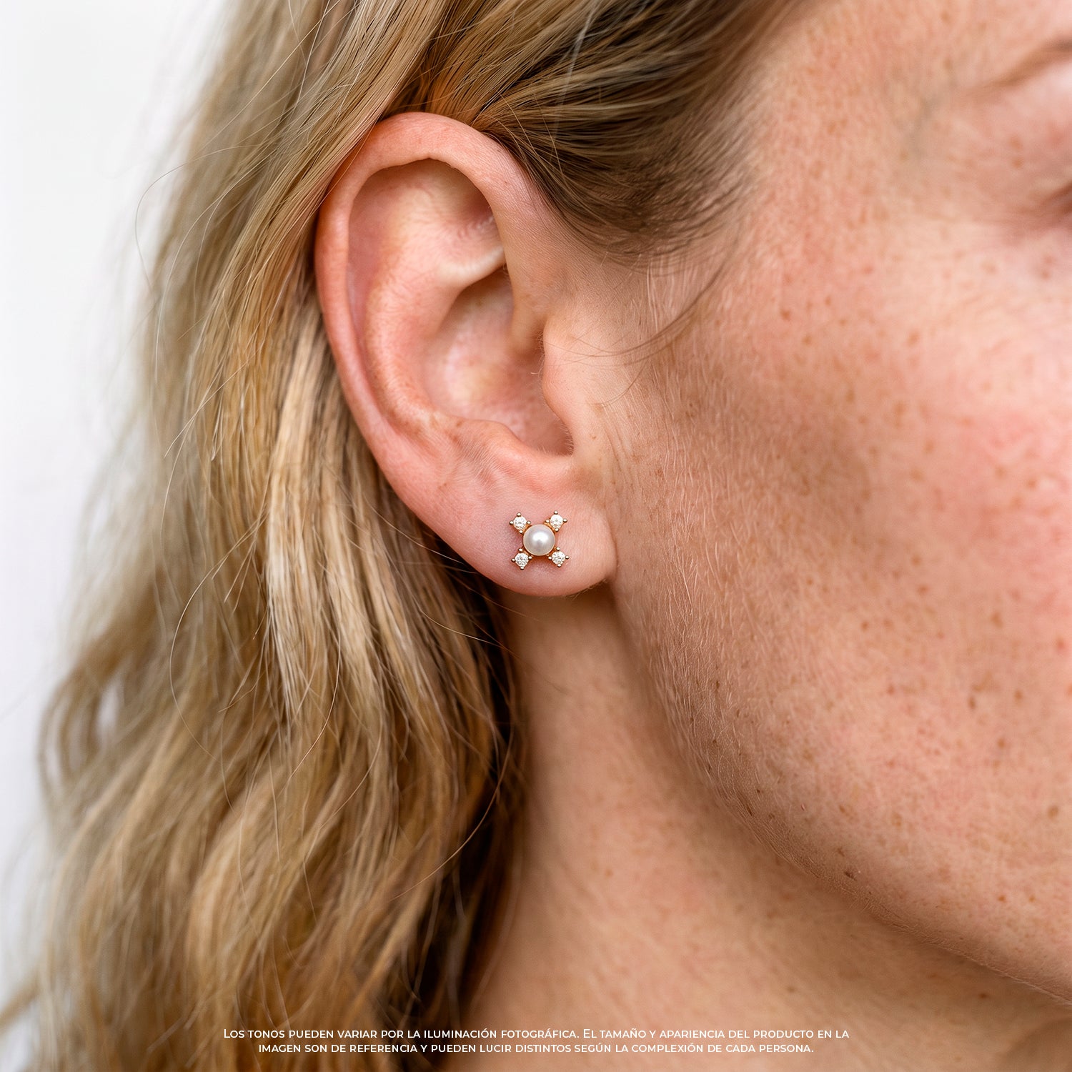 Broqueles con Perlas y Diamantes