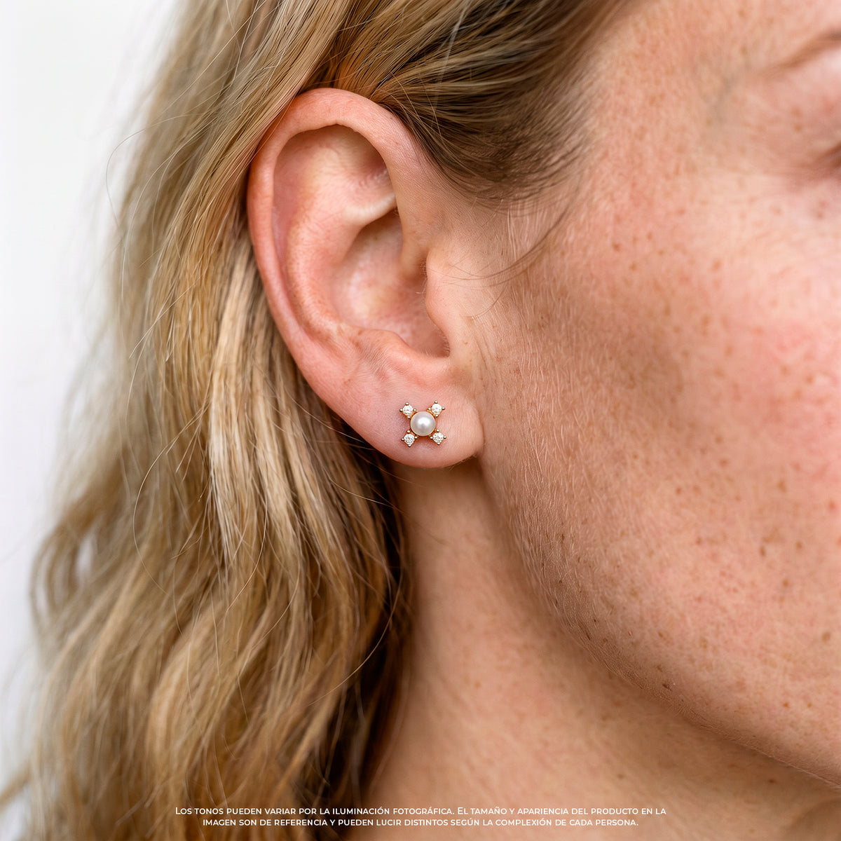 Broqueles con Perlas y Diamantes