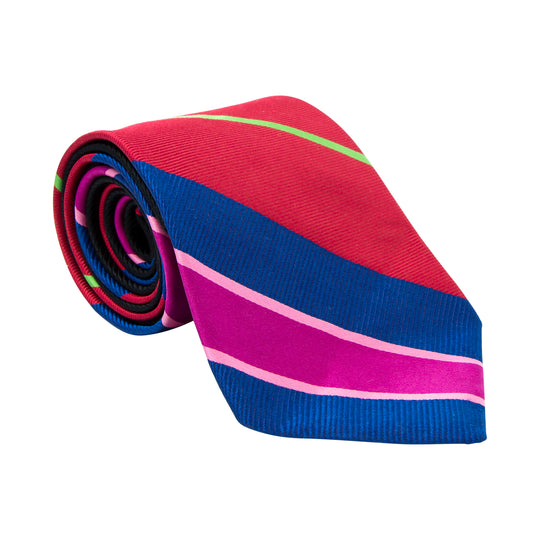 Corbata Multicolor en Rayas Diagonales