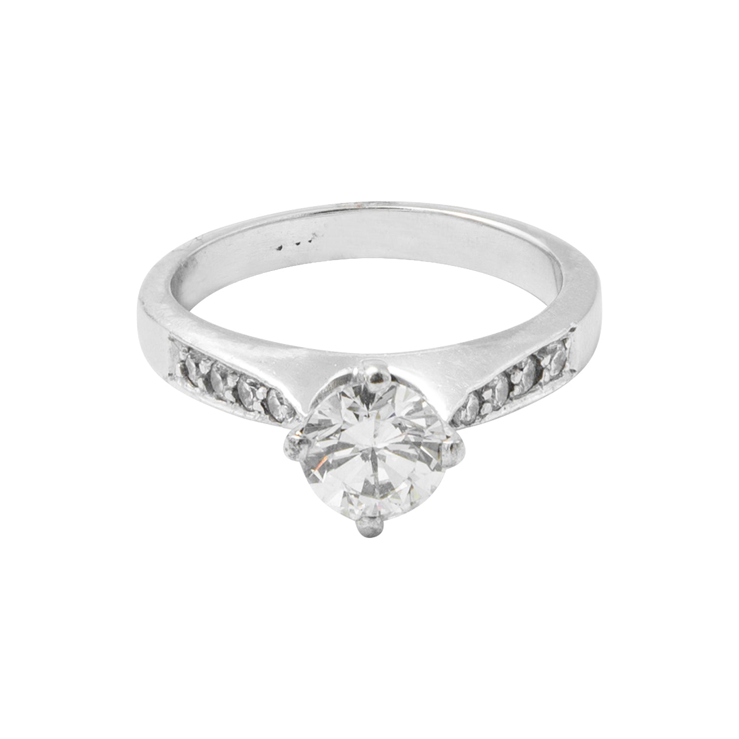 Anillo solitario con diamantes - Boutique San Agustín
