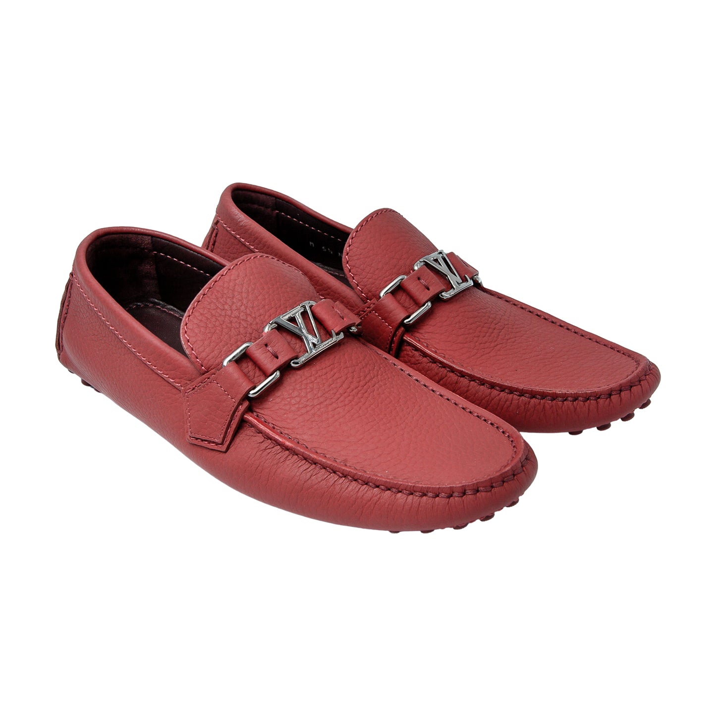 Mocasines en piel color rojo