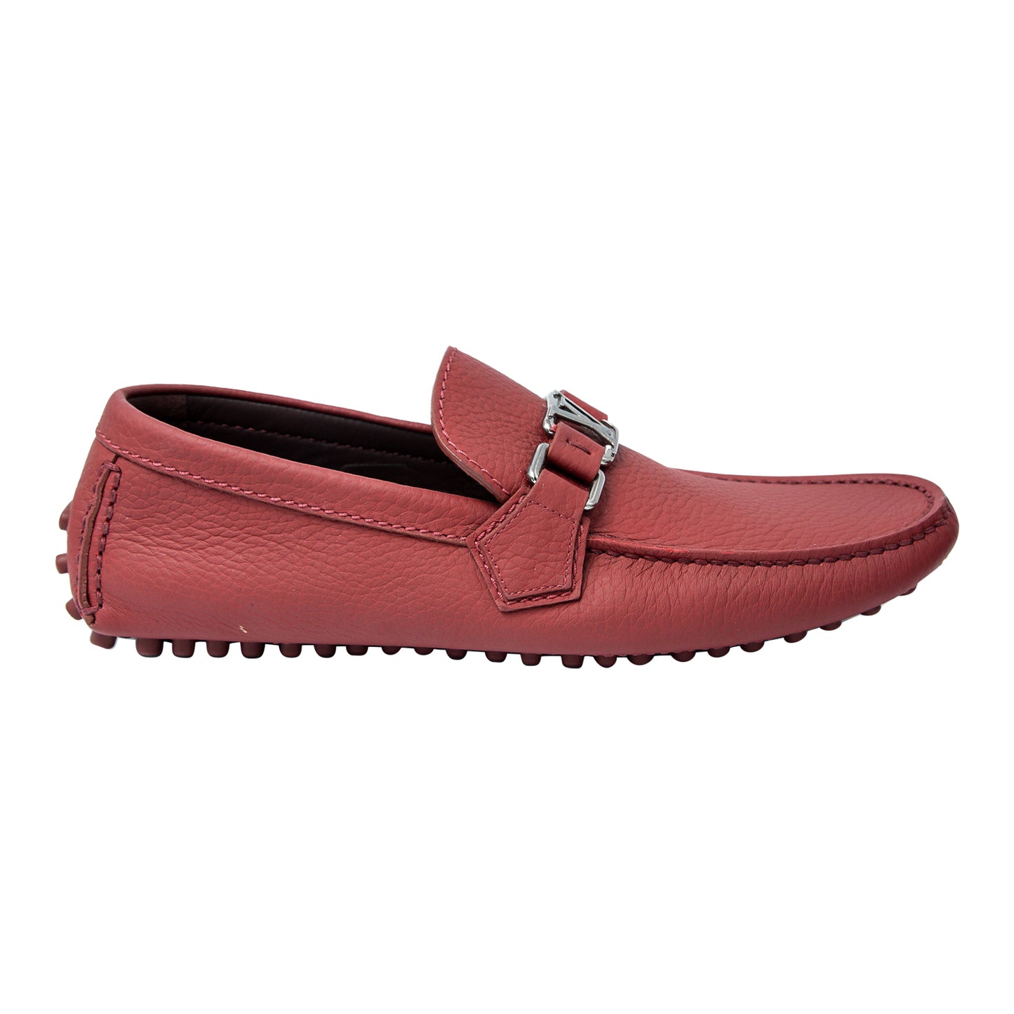 Mocasines en piel color rojo