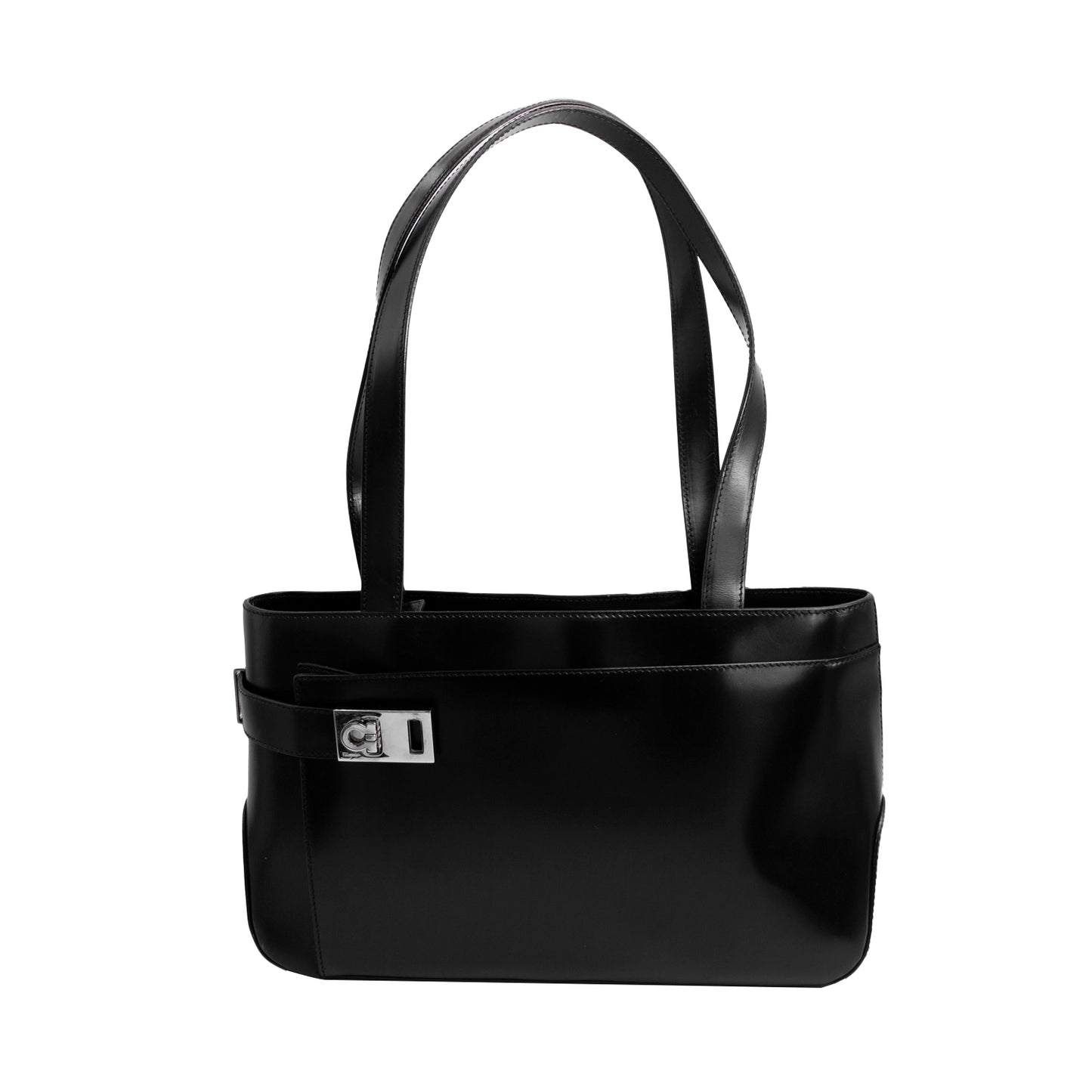 Bolso en piel color negro