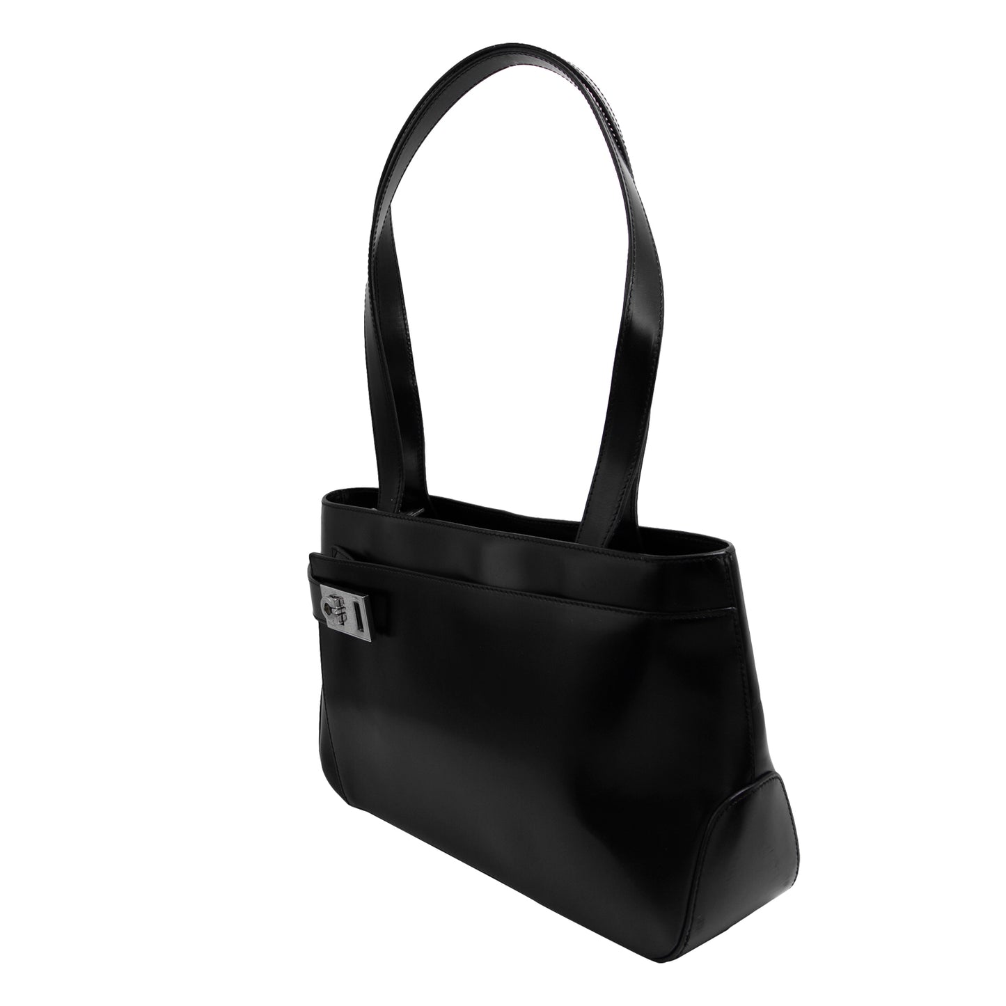 Bolso en piel color negro