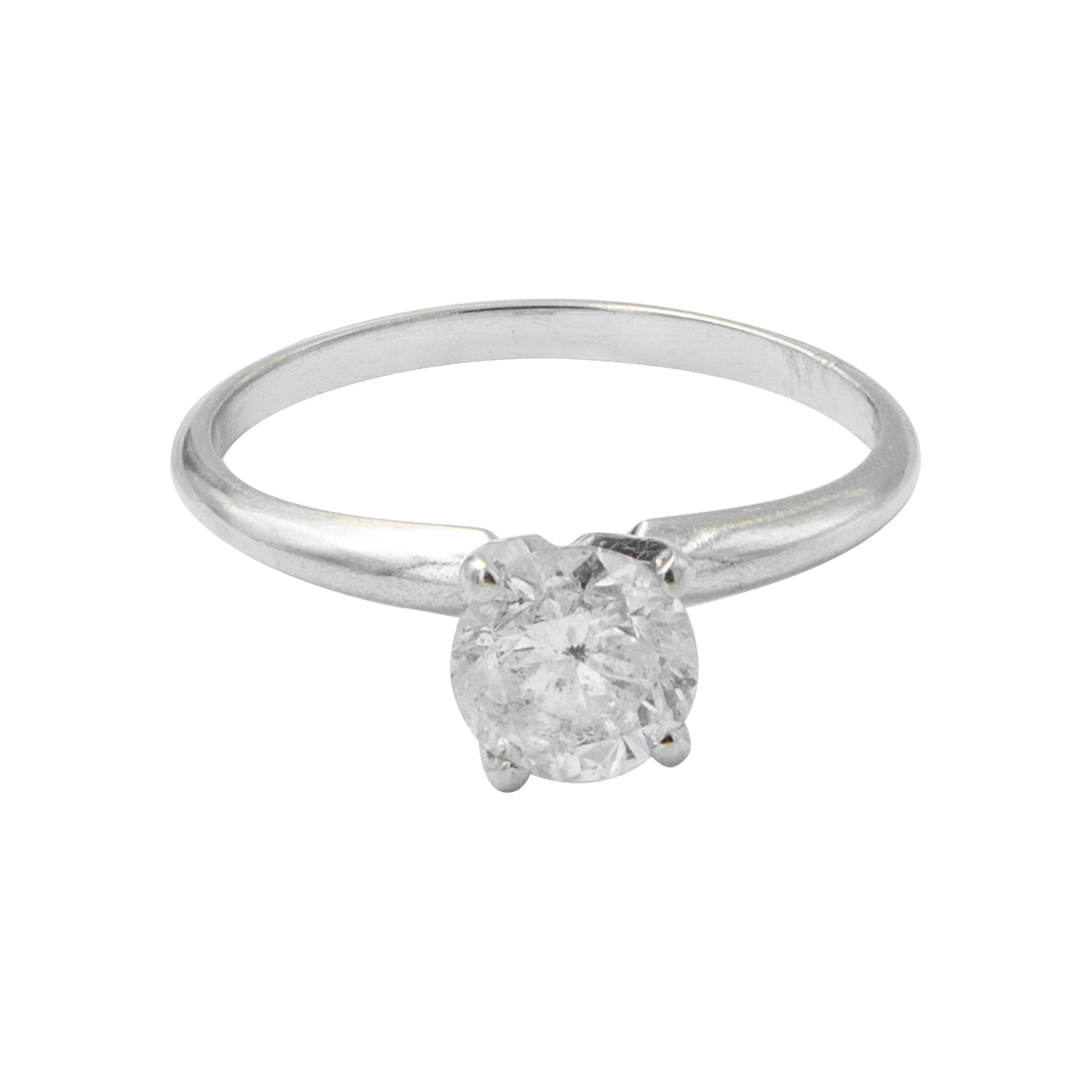 Anillo solitario en oro blanco y diamante de 1.052 CT