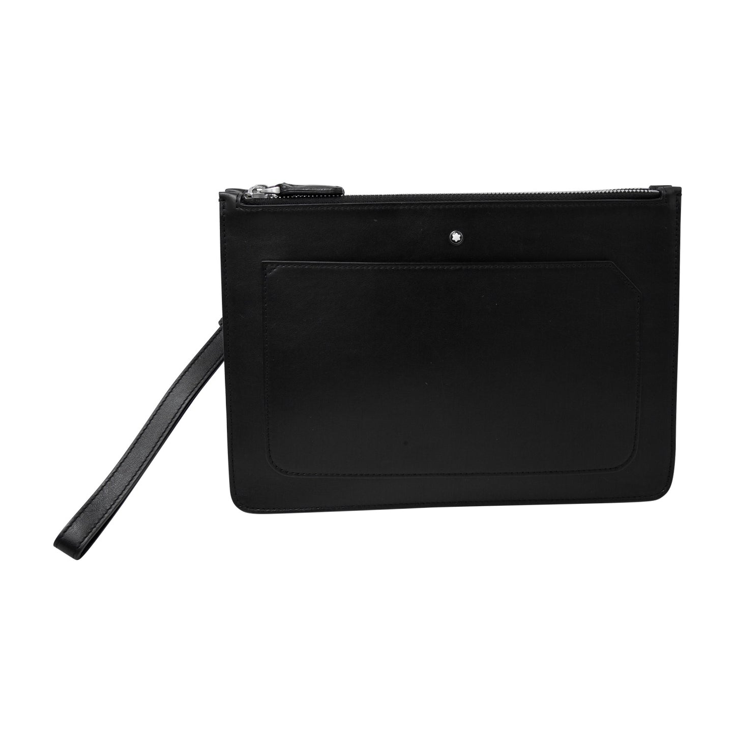 Bolso de mano pochette en piel color negro