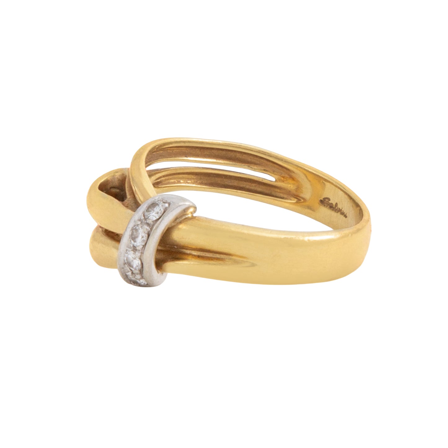 Anillo Entrelazado con Diamantes