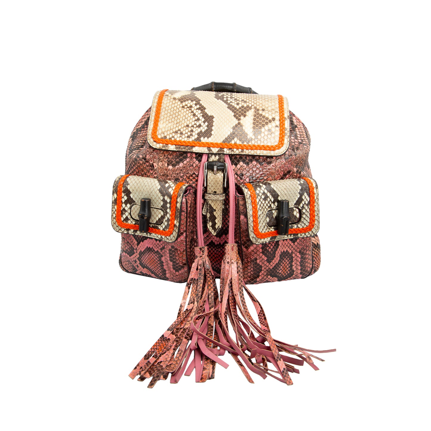 Mochila Pink/Multicolor Python Bamboo