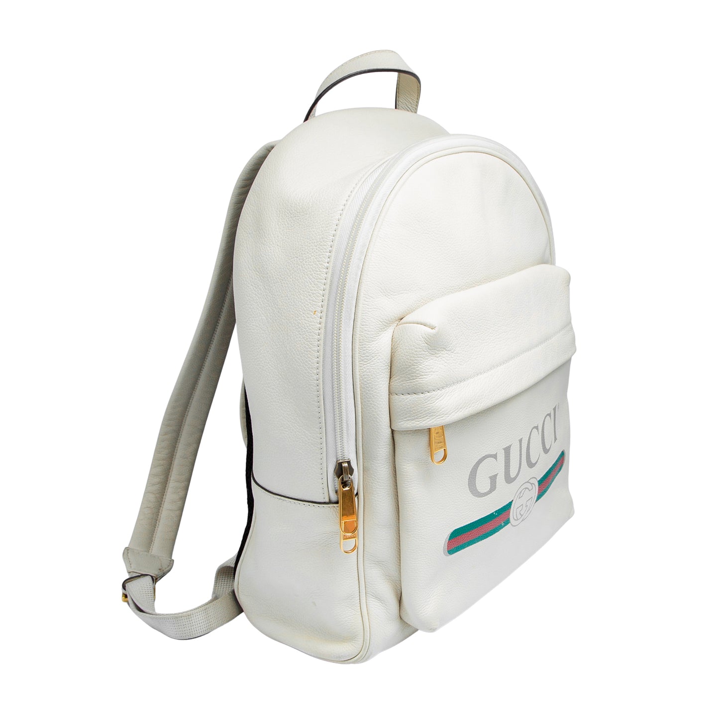 Mochila en piel color beige